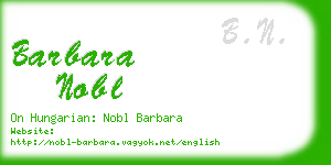 barbara nobl business card